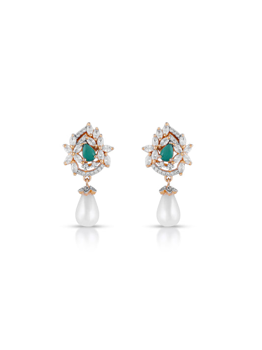 Aura Pearl Emerald Pendant Set