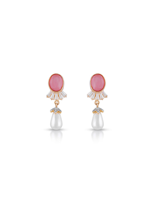 Sele Pearl Rose Pendant Set