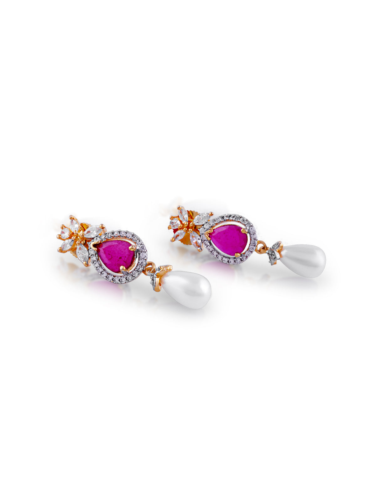 Royal Crimson Pearl Pendant Set