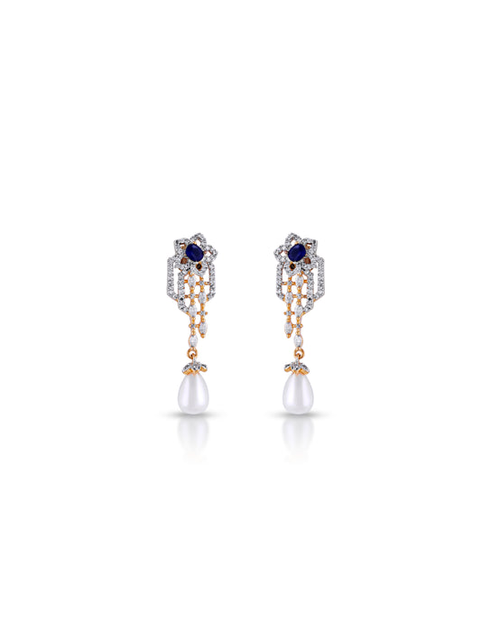 Cyra Pearl Sapphire Pendant Set