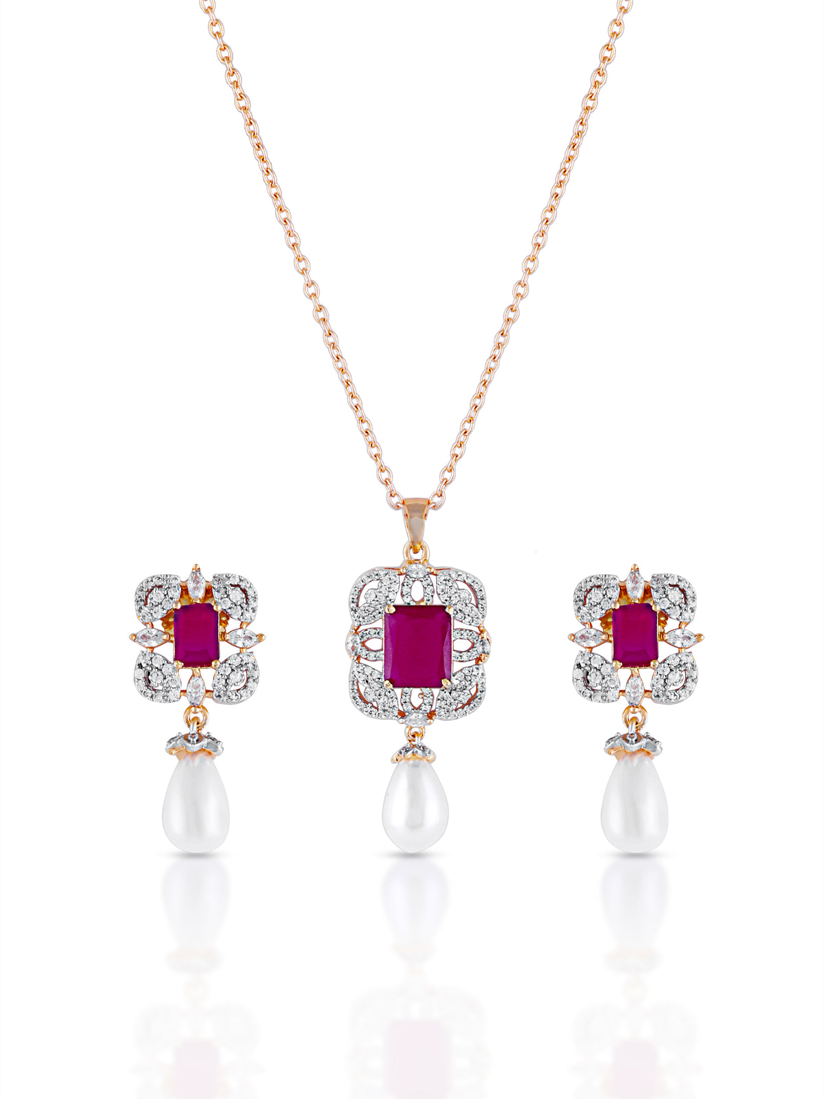 Rubelle Designer Pearl Necklace Set