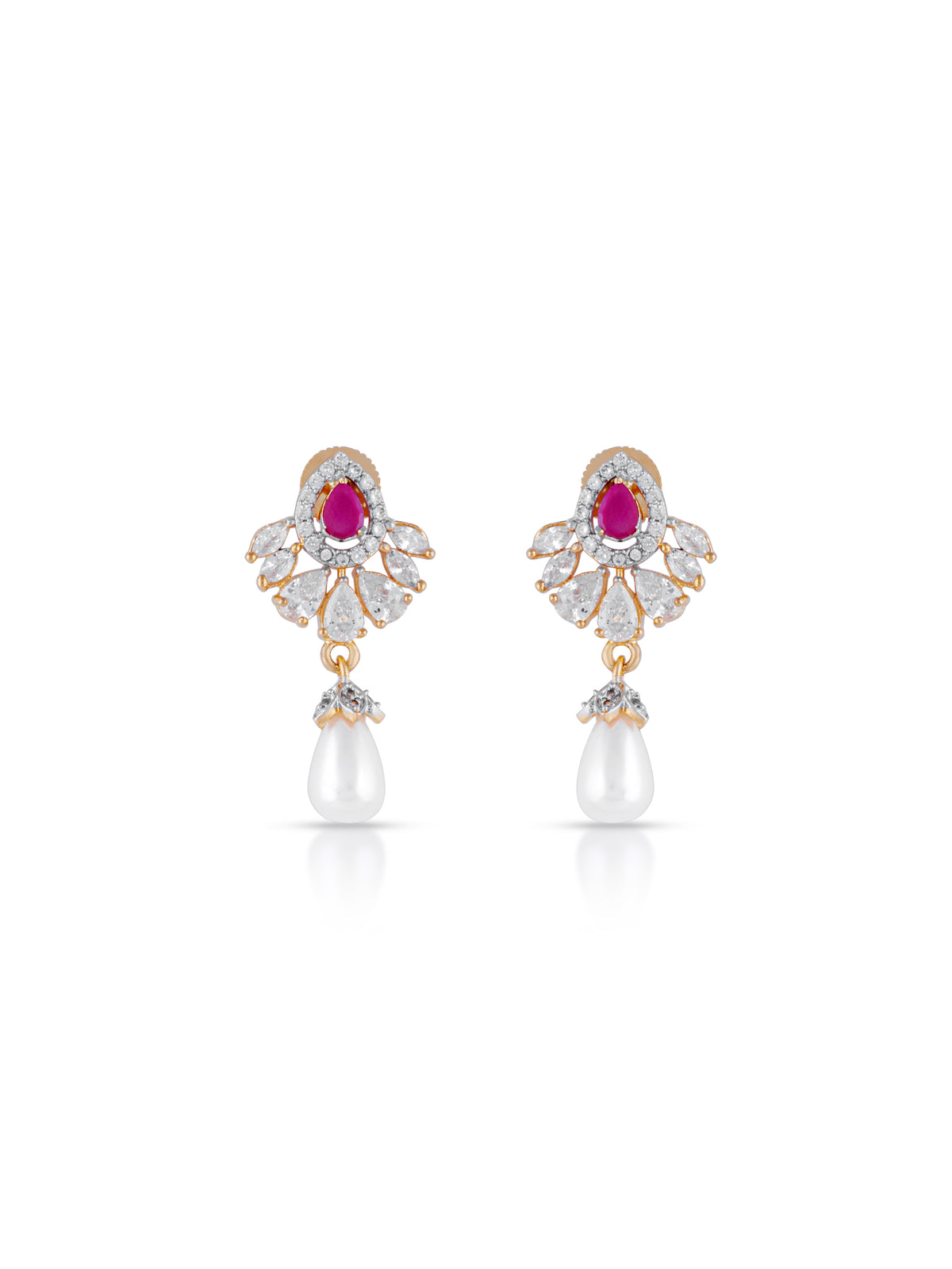 Lyra Pearl Ruby Pendant Set