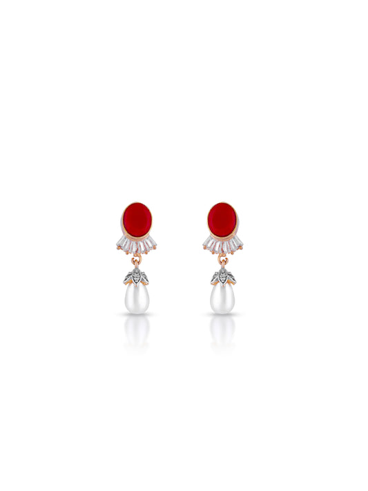 Elara Pearl Coral Pendant Set