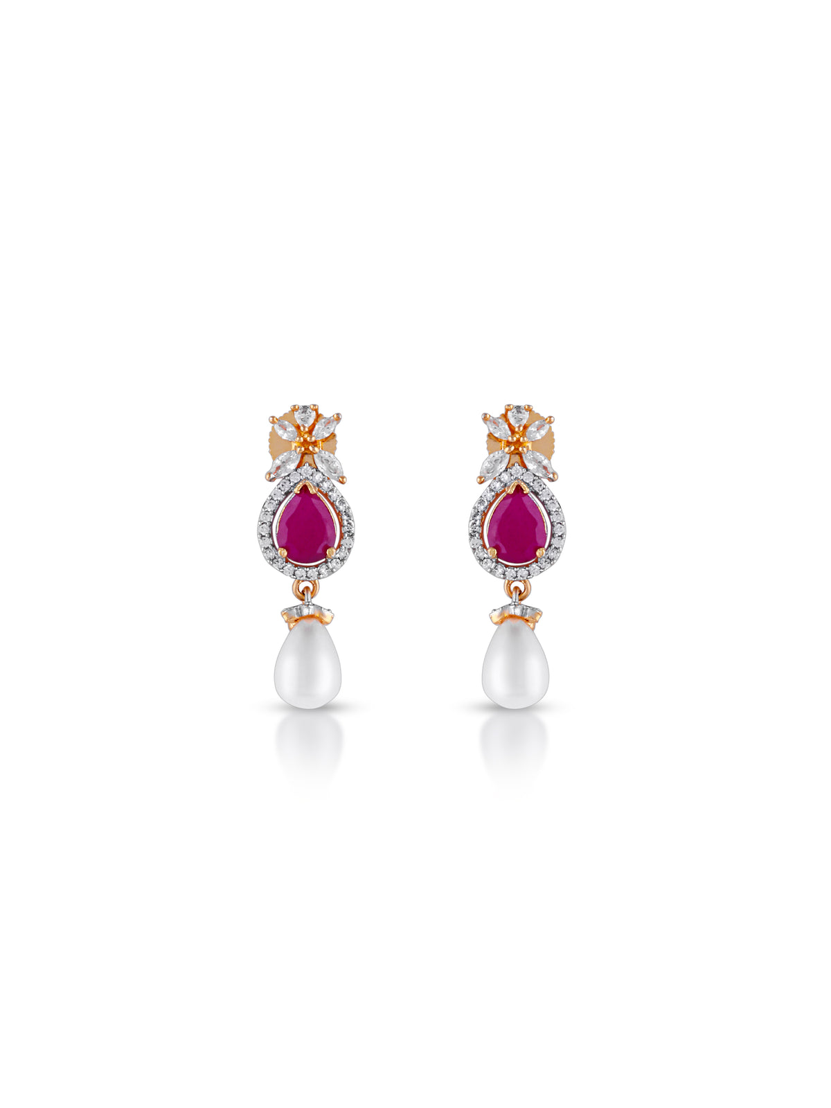 Royal Crimson Pearl Pendant Set