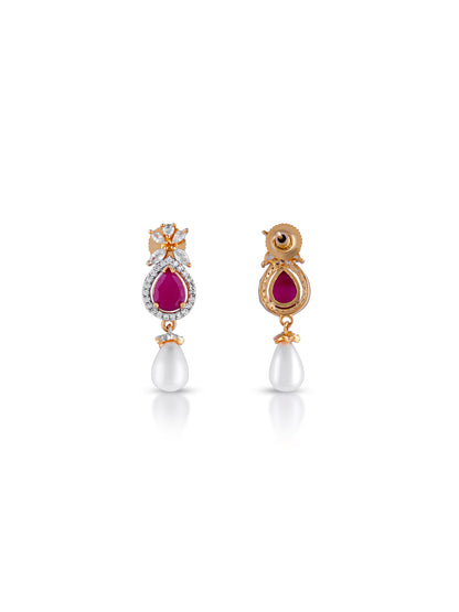 Royal Crimson Pearl Pendant Set