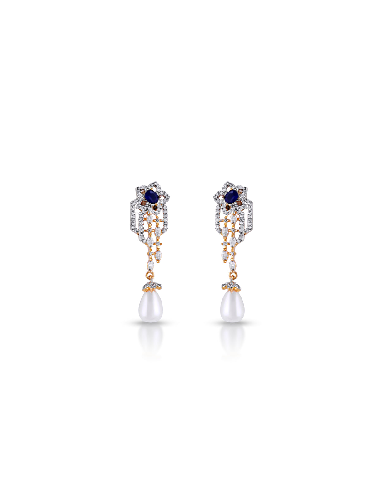 Cyra Pearl Sapphire Pendant Set