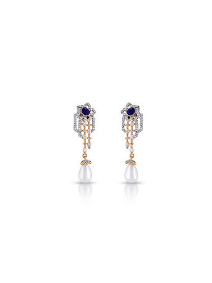 Cyra Pearl Sapphire Pendant Set