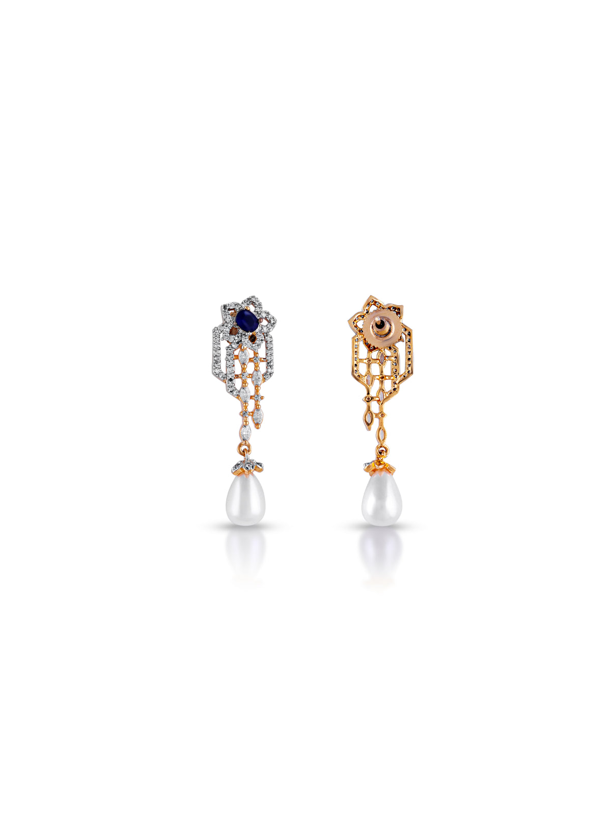 Cyra Pearl Sapphire Pendant Set
