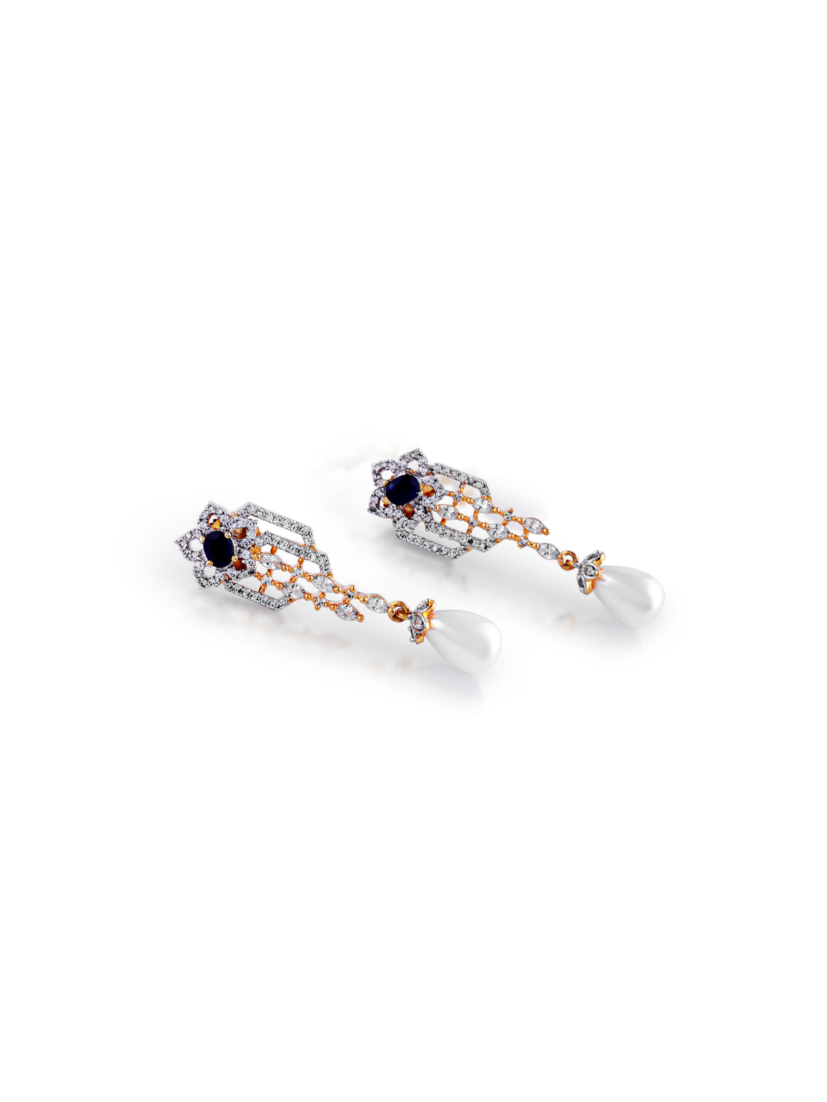 Cyra Pearl Sapphire Pendant Set