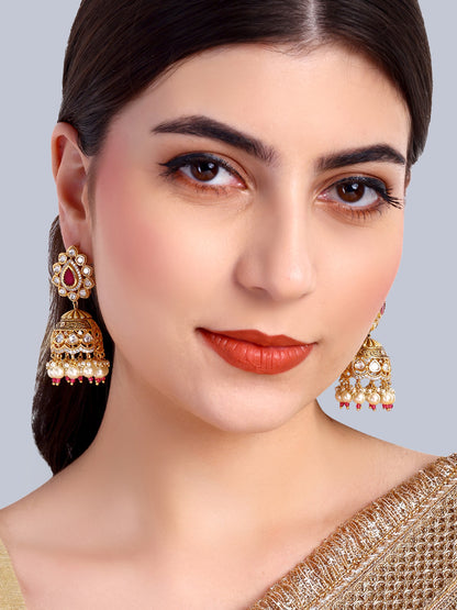 Tejasvi Kundan Jhumka Earrings
