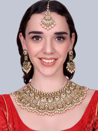 Mangalya Bridal Polki Choker Set (Ruby)