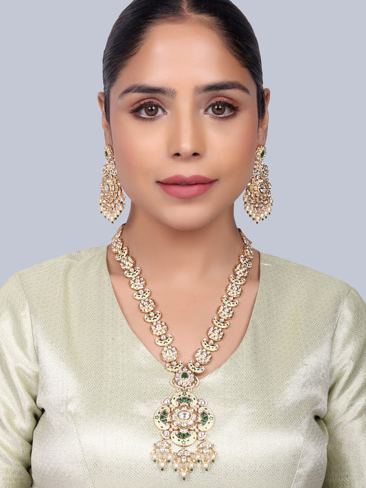Pankhuri Bridal Meenakari Designer Necklace Set (Green)