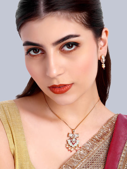 Ishani Kundan Designer Pendant Set