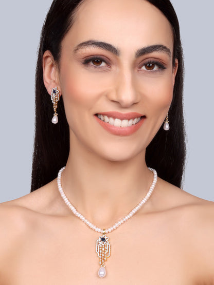 Sapphira Designer Pearl Necklace Set