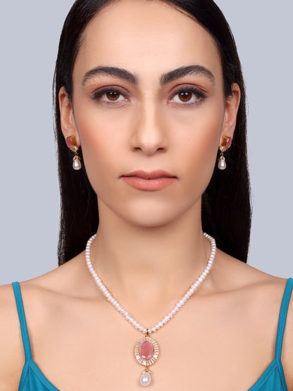Roselle Designer Pearl Necklace Set