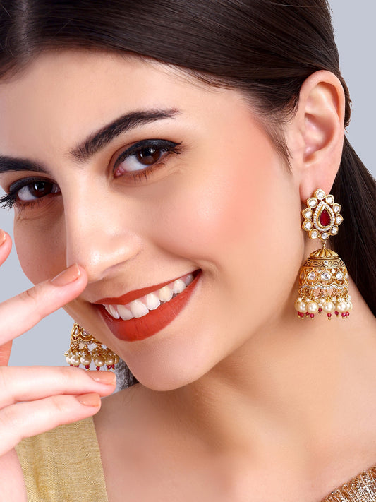 Tejasvi Kundan Jhumka Earrings