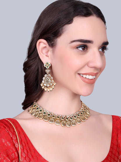 Gulabi Designer Meenakari Kundan Necklace Set