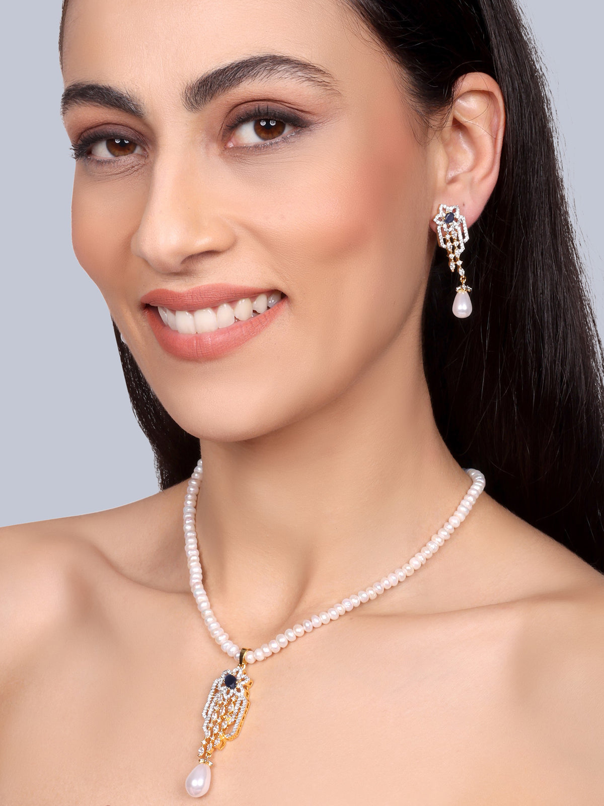 Sapphira Designer Pearl Necklace Set