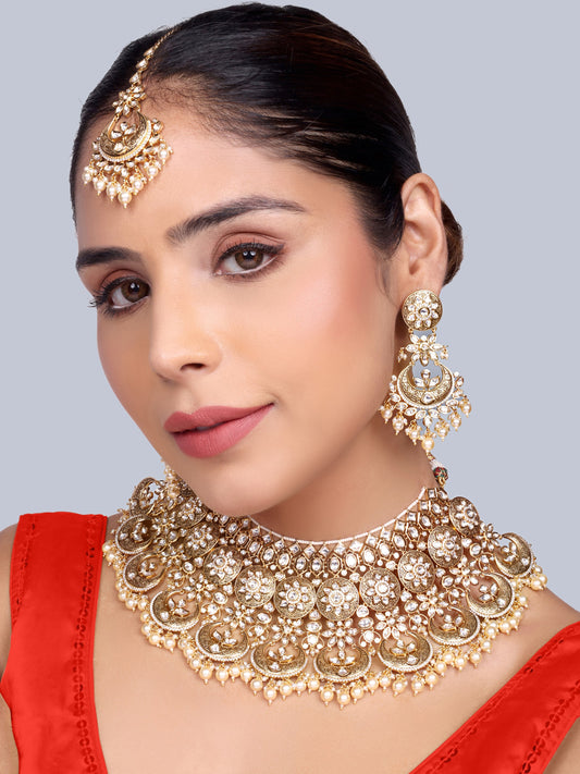 Mangalya Bridal Polki Choker Set (White)