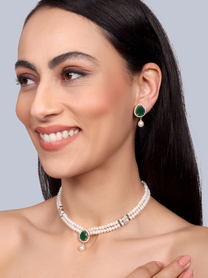 Thalia Designer Pearl Necklace Set