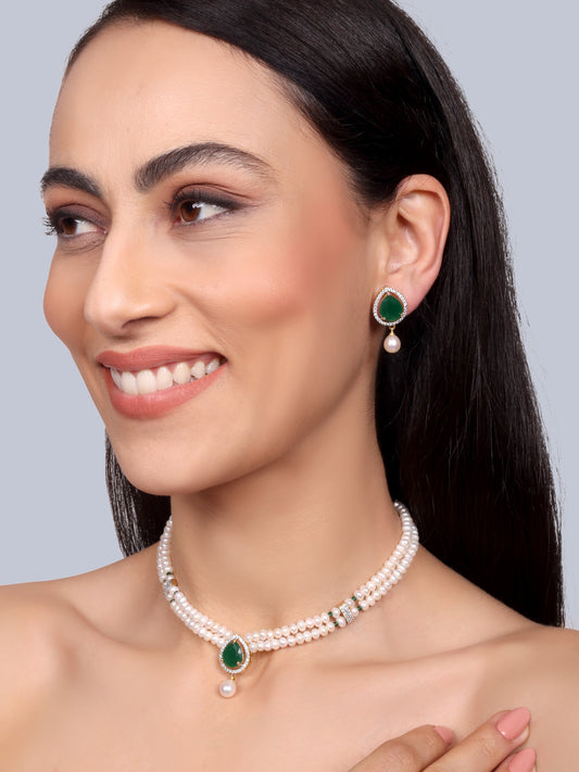 Thalia Designer Pearl Necklace Set