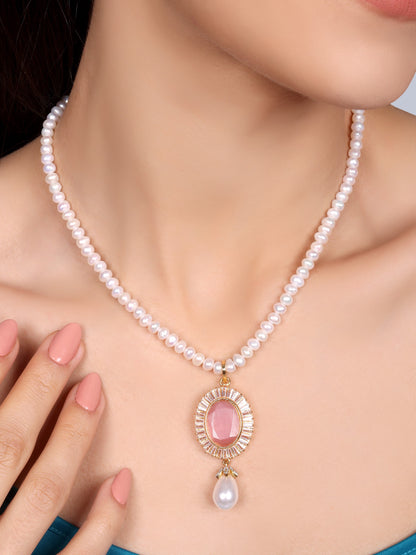 Roselle Designer Pearl Necklace Set