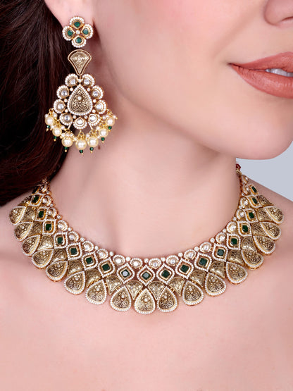 Gulabi Designer Meenakari Kundan Necklace Set