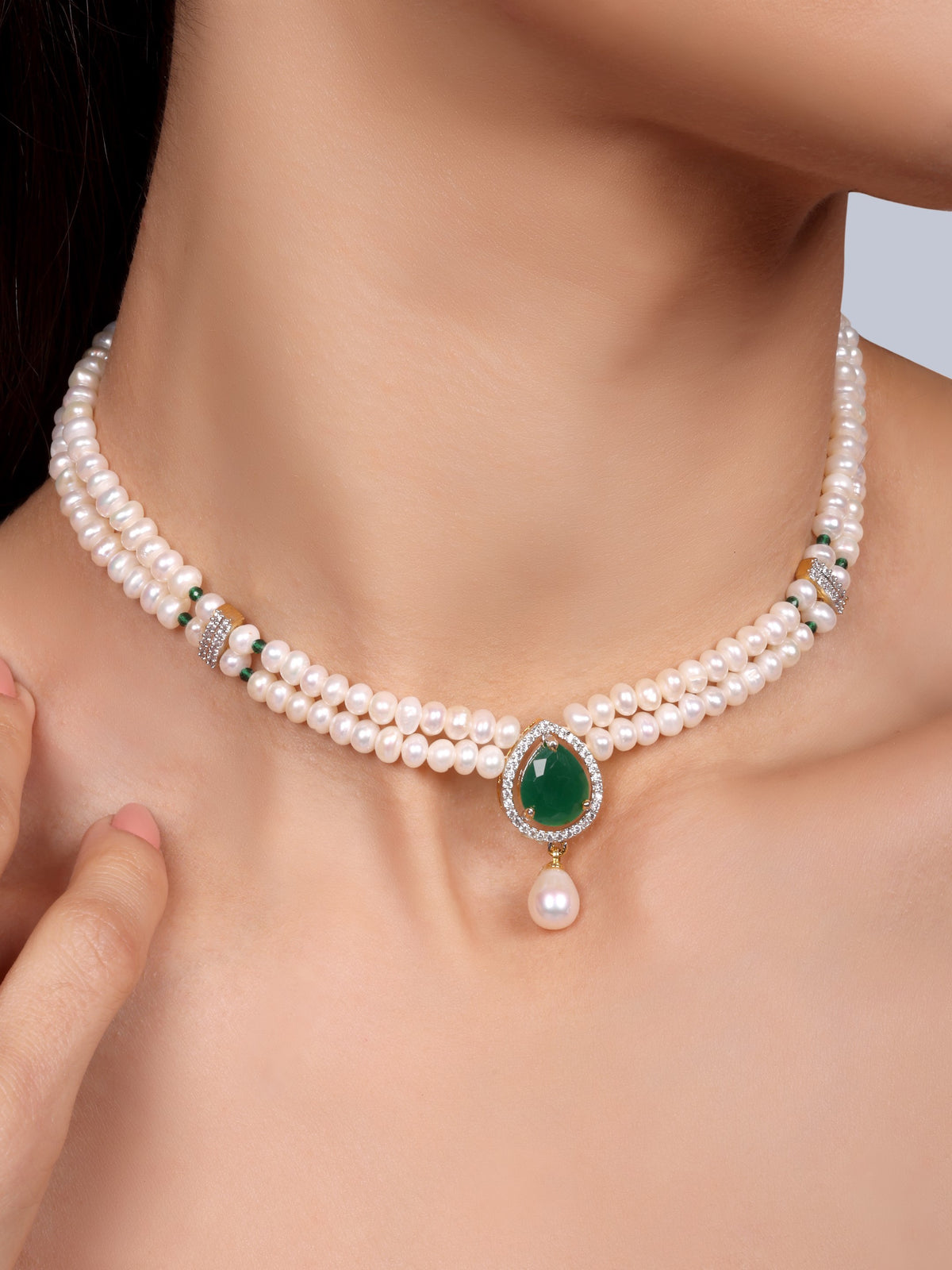 Thalia Designer Pearl Necklace Set