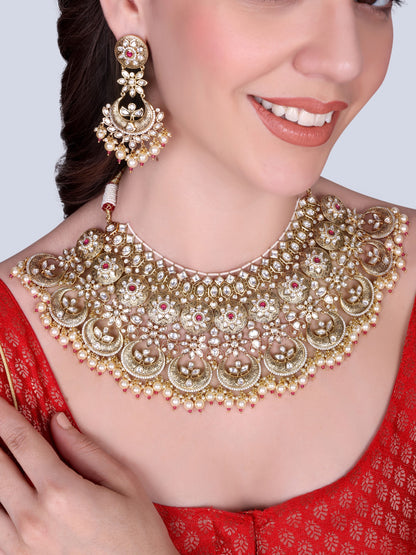 Mangalya Bridal Polki Choker Set (Ruby)