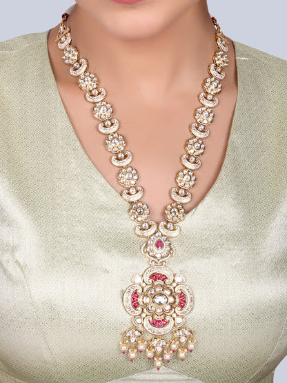 Pankhuri Bridal Meenakari Designer Necklace Set (Ruby)