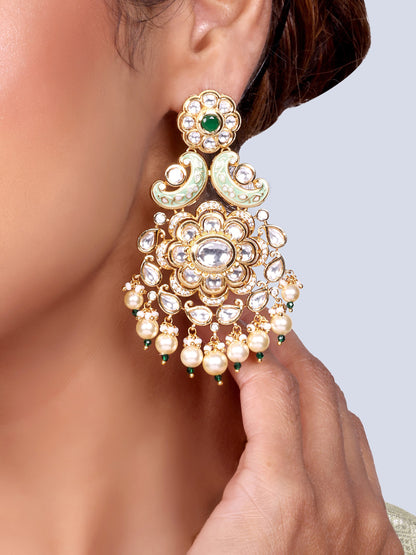 Pankhuri Bridal Meenakari Designer Necklace Set (Mint)