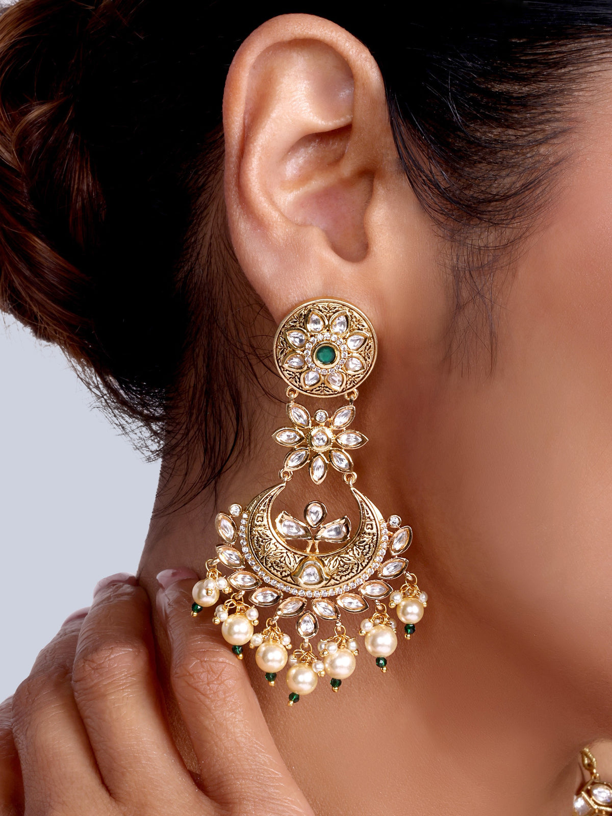 Mangalya Bridal Polki Choker Set (Green)