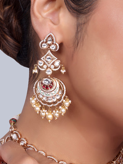 Anmol Bridal Polki Choker Set (White)