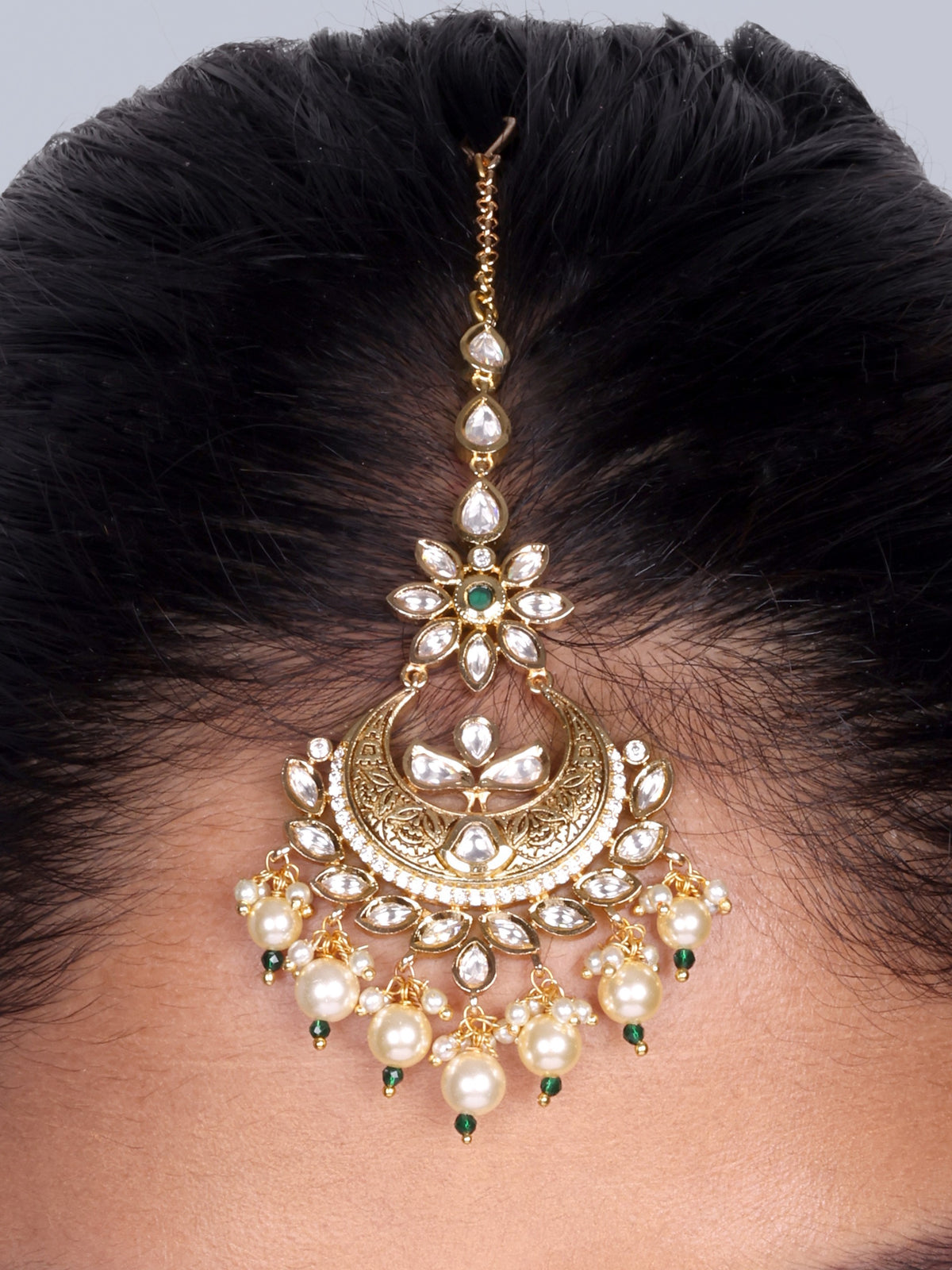 Mangalya Bridal Polki Choker Set (Green)
