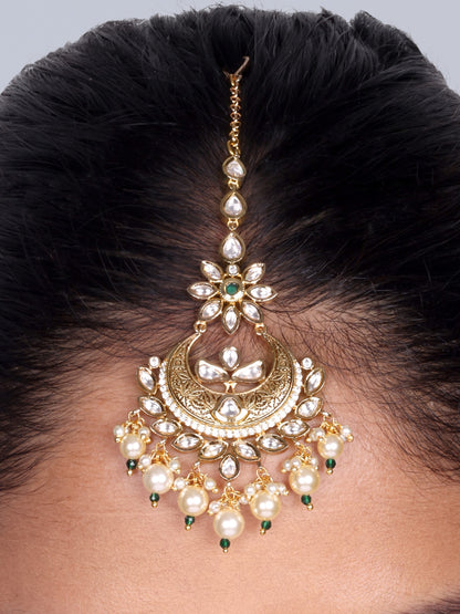 Mangalya Bridal Polki Choker Set (Green)