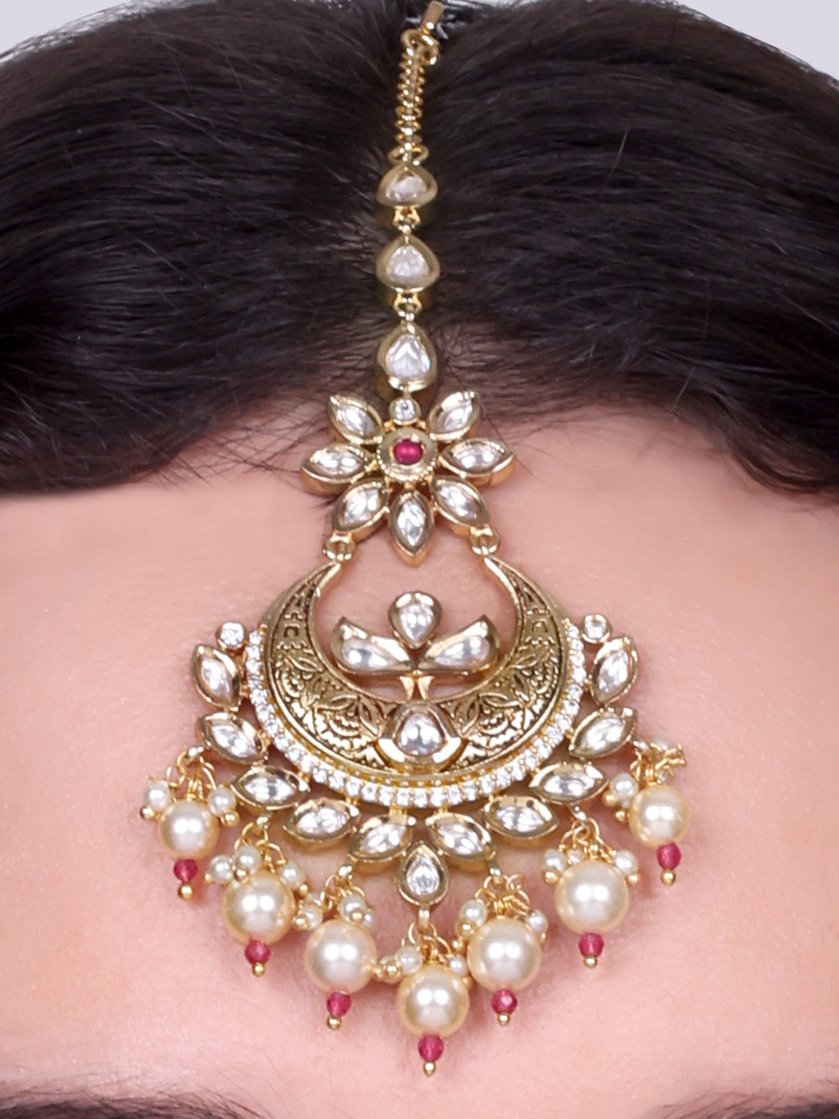 Mangalya Bridal Polki Choker Set (Ruby)
