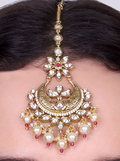 Mangalya Bridal Polki Choker Set (Ruby)